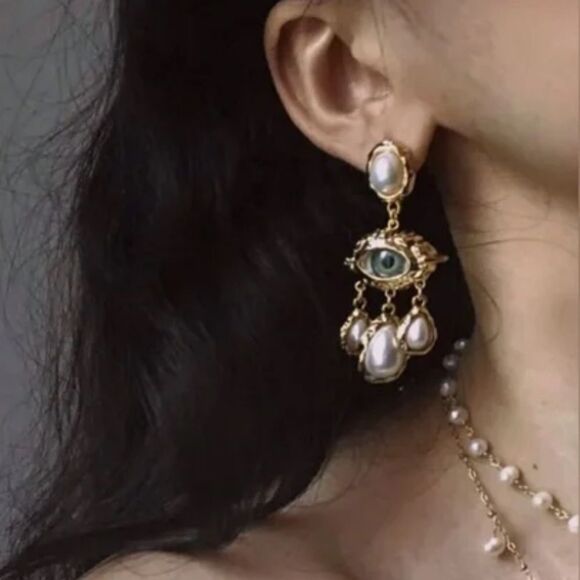 Evil eye earrings N689 - Picture 1 of 5